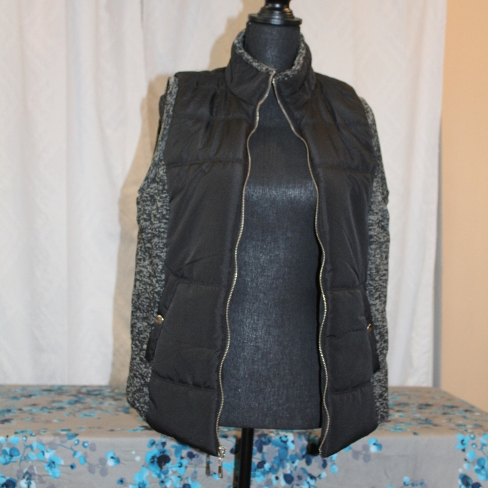 Jason Maxwell Sleeveless Vest Black & Gray